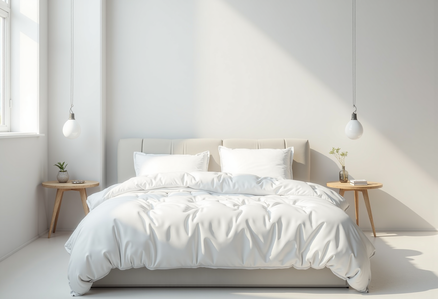 Fresh-made bed